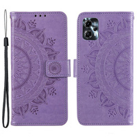 Klapkové puzdro pre Motorola Moto G13 / G23, Mandala Flower, fialové