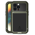 Love Mei Obal na mobil pre iPhone 14 Pro, armored with glass, zelený