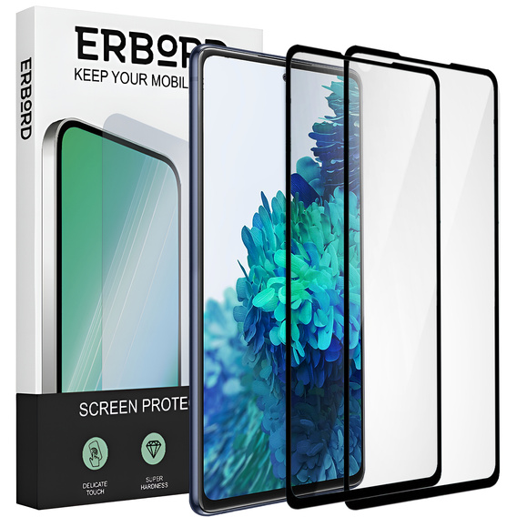 2x tvrdené sklo pre Samsung Galaxy S20 FE, ERBORD 3D pre celý displej