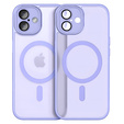 Puzdro pre iPhone 16, pre MagSafe, ERBORD Matt Case, fialový + sklo na displej