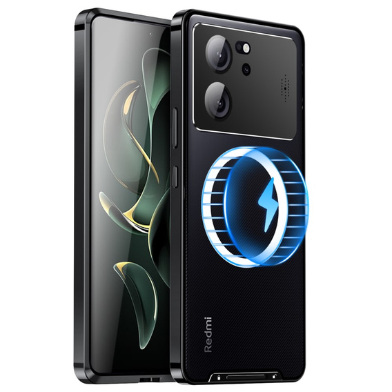 Ochranné puzdro na fotoaparát pre Xiaomi 13T / 13T Pro, CamShield MagSafe, transparentné / čierne