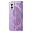 Klapkové puzdro pre Motorola Moto G73 5G, Butterfly, fialové
