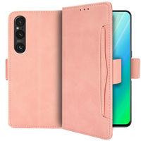 Klapkové puzdro pre Sony Xperia 1 V, Card Slot, ružové