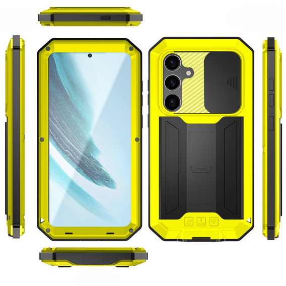 Obrnené puzdro pre Samsung Galaxy S25+ Plus, R-JUST, žlté