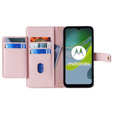 Klapkové puzdro pre Motorola Moto G84 5G, Wallet Zipper Pocket, ružové