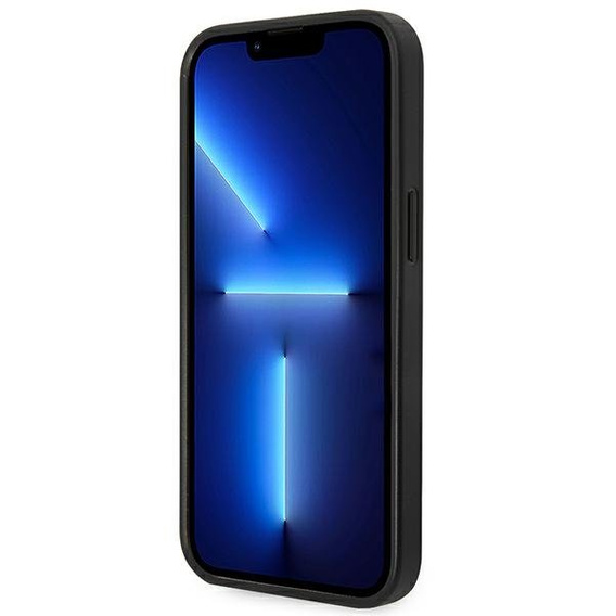 Karl Lagerfeld Obal na mobil pre iPhone 14 Plus, Saffiano Choupette Head Patch, čierne