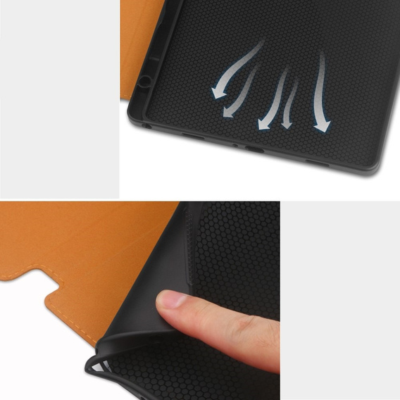 Obal na mobil pre Samsung Galaxy Tab A9+, Business Card and Pen Slot, červené