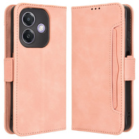 Klapkové puzdro pre Oppo A40 / Oppo A40m, Card Slot, ružové