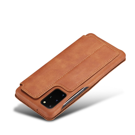 Klapkové puzdro pre Samsung Galaxy S20 FE, LC.IMEEKE, hnedé