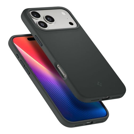 Spigen puzdro pre iPhone 17 Pro, Silicone Fit MagSafe, Abyss Green