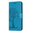 Klapkové puzdro pre Motorola Moto E22 / E22i, Wallet, tree i sowy, modré