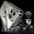 Puzdro pre iPhone 15 Pro Max, Privacy Dual Glass, pre MagSafe, strieborné