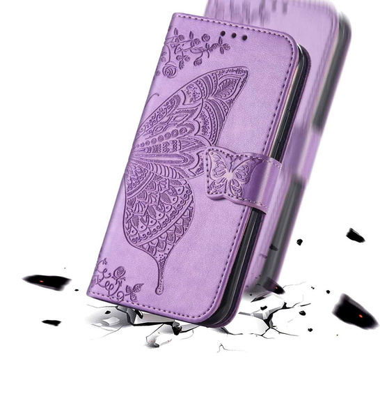Klapkové puzdro pre Xiaomi Redmi A5, Butterfly, fialové
