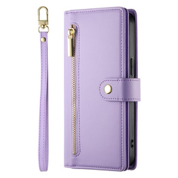 Klapkové puzdro pre Samsung Galaxy A36 5G, Wallet Zipper Pocket, fialové