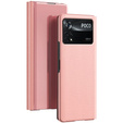 Obal na mobil pre Xiaomi Poco X4 Pro 5G, Clear View, ružové rose gold