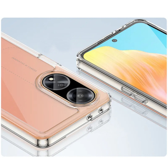 Obal na mobil pre Oppo A98 5G, Fusion Hybrid, priehľadné