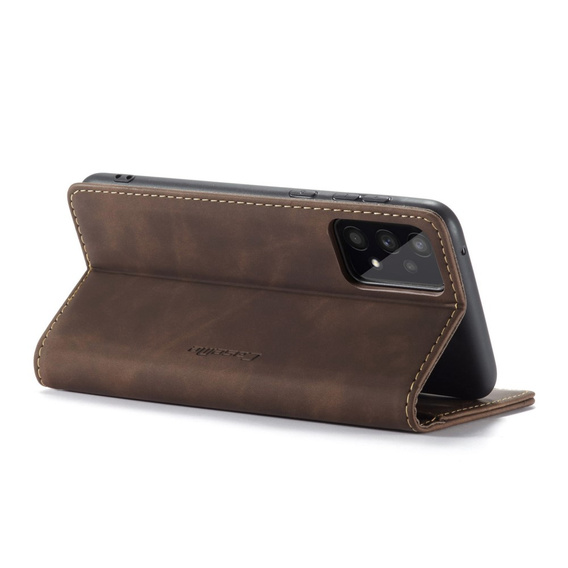 CASEME puzdro pre Samsung Galaxy A53 5G, Leather Wallet Case, káva