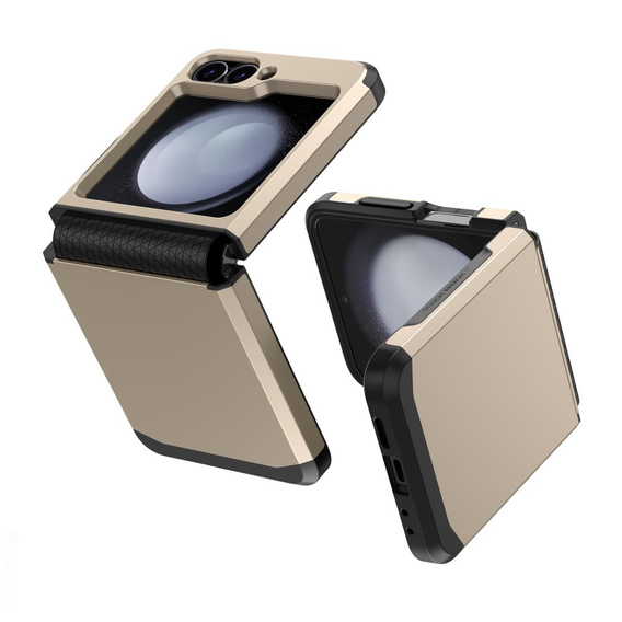 Pancierované puzdro pre Samsung Galaxy Z Flip7 FE / Z Flip6, Armor Shockproof, zlaté