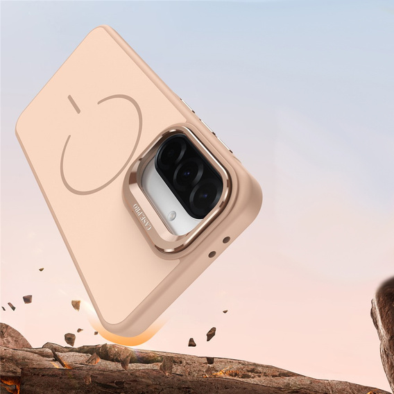 Puzdro Skin-touch s podstavcom MagSafe pre Samsung Galaxy A57 5G, púštna zlatá