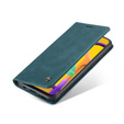 CASEME puzdro pre Samsung Galaxy M21, Leather Wallet Case, modré