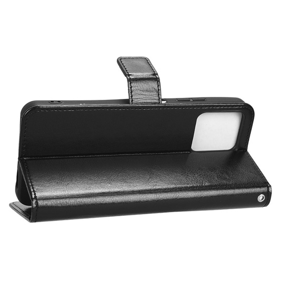 Klapkové puzdro pre T Phone 5G, Crazy Horse Wallet, čierne