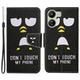 Klapkové puzdro pre Xiaomi Redmi 13C / Poco C65, Wallet, Don't Touch My Phone, čierne
