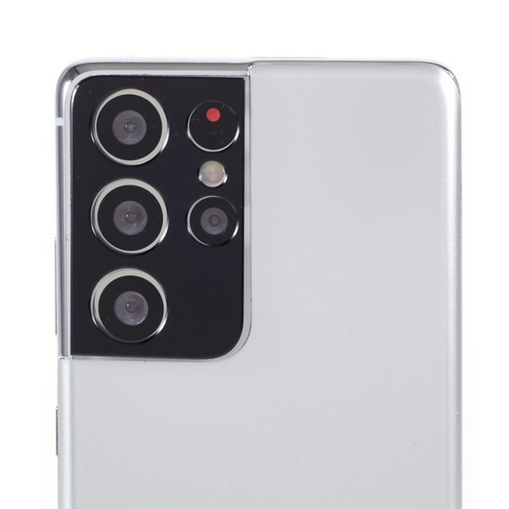 Kovový kryt fotoaparátu pre Samsung Galaxy S21 Ultra, modré
