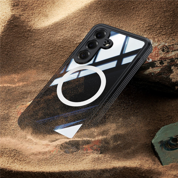 Odolné puzdro so sklom, pre MagSafe pre Samsung Galaxy S26, čierne