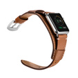 Kožený remienok pre Apple Watch 1/2/3/4/5/6/7/8/SE/Ultra 42/44/45/49 mm, hnedé