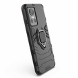 Obal na mobil pre Realme GT Neo 3, Kickstand Ring, čierne