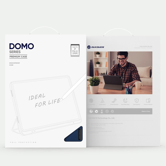Puzdro pre iPad Pro 13" 2024, Dux Ducis Domo, modré