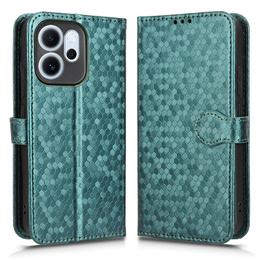 Klapkové puzdro pre Oppo Reno 14F, Wallet Rhombus, zelené