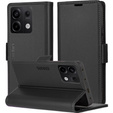 Puzdro pre Xiaomi Redmi Note 13 Pro 5G, ERBORD Glossy Litchi, flipová peňaženka, čierne