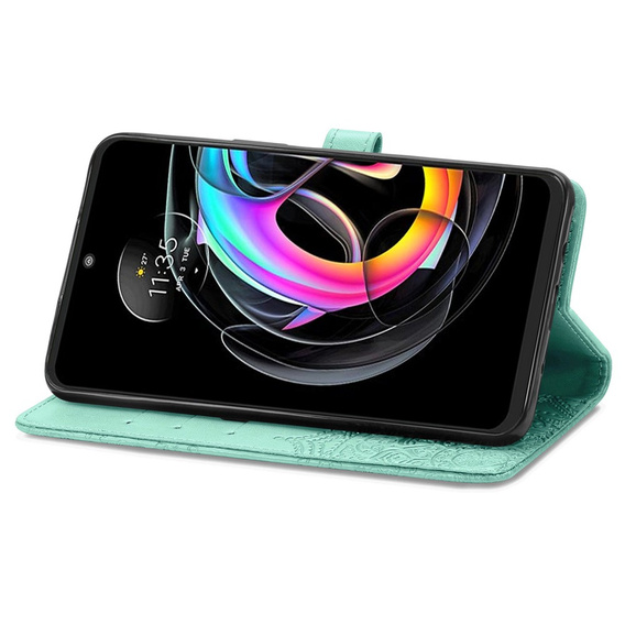 Klapkové puzdro pre Motorola Edge 20 Lite, Mandala, zelený