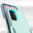 Pancierované puzdro pre Samsung Galaxy A25, dvojvrstvové, mätové + 9H sklo