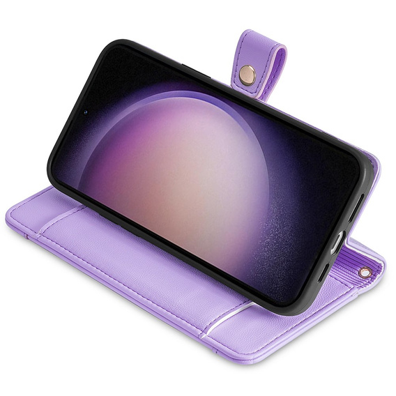 Klapkové puzdro pre Samsung Galaxy A54 5G, Wallet Zipper Pocket, fialové