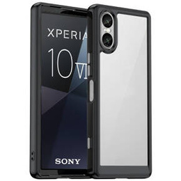 Obal na mobil pre Sony Xperia 10 VI, Fusion Hybrid, transparentné / čierne