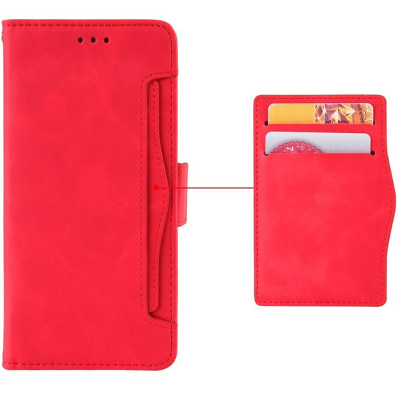 Klapkové puzdro pre Honor 90 Lite 5G, Card Slot, červené