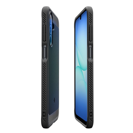 Puzdro Spigen pre Samsung Galaxy A16 4G/ 5G, Rugged Armor MagSafe, čierne + tvrdené sklo 9H