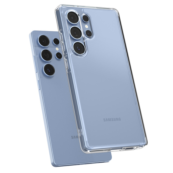 Puzdro Spigen pre Samsung Galaxy S25 Ultra, Ultra Hybrid, priehľadné + tvrdené sklo 9H