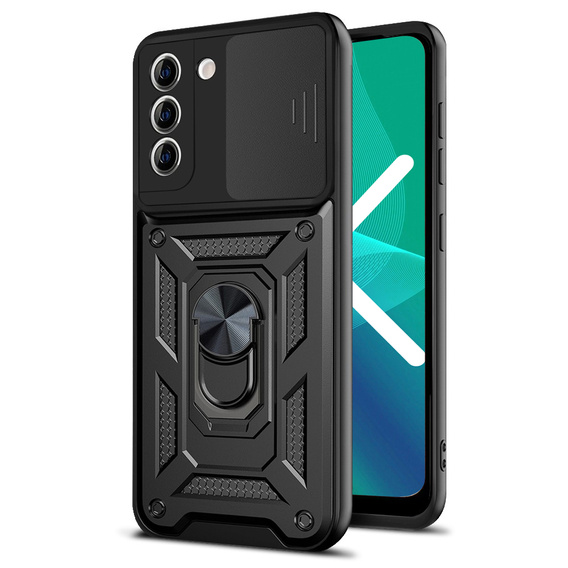 Obal na mobil pre Samsung Galaxy S22 Plus, CamShield Slide, čierne