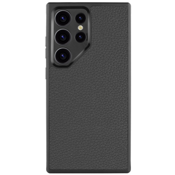 Kožené puzdro pre Samsung Galaxy S24 Ultra, ERBORD LeatherGuard MagSafe, čierne