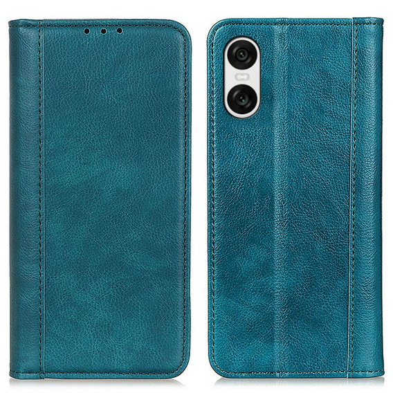 Flipové puzdro pre Sony Xperia 10 VI, Split Leather, zelený