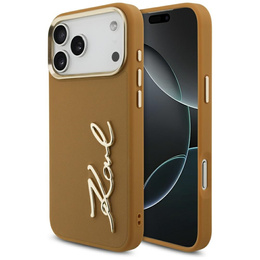Puzdro Karl Script Logo od Karla Lagerfelda – s kovovými gombíkmi pre iPhone 17 Pro Max