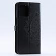 Klapkové puzdro pre Motorola Moto G54 5G, Mandala, čierne