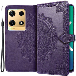 Klapkové puzdro pre Infinix Note 30 Pro 4G, Mandala, fialové