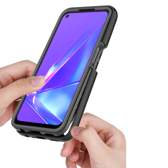 Puzdro pre OPPO A52/A72/A92, Shockproof, s fóliou, modré