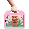 Detské puzdro pre iPad mini 8.3" 2021 (6 gen.) / iPad mini 8.3" 2024 (7 gen.), Cute Patterns, so stojanom, ružové