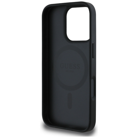Puzdro Guess 4G Circle s klasickým logom, pre MagSafe pre iPhone 16 Pro