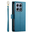 Klapkové puzdro pre Xiaomi 14T Pro, Wallet Zipper Pocket, modré